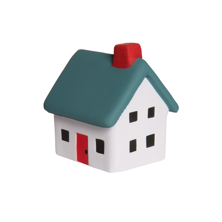 Polyurethane Promotional Squishy in House Shape Memory Foam Stress Relief Ball
