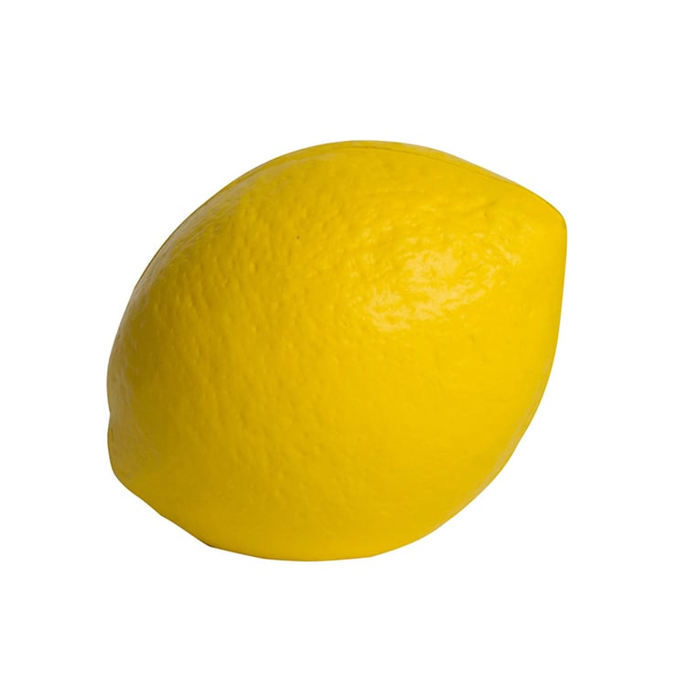 Customizable Soft Squishy PU Lemon Foam Stress Ball Kids' Hand Exerciser Balls for Tension Relief Logo Printing Giveaway Gift