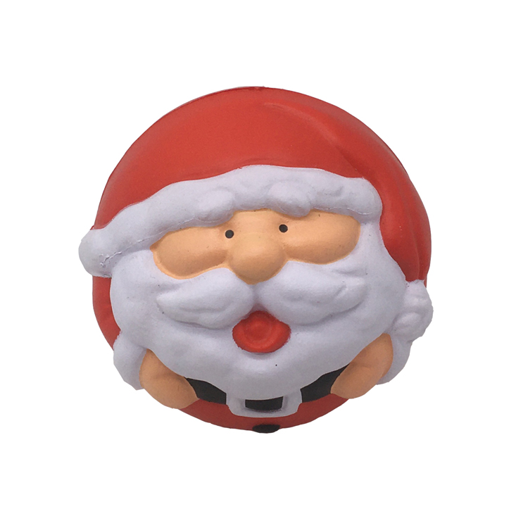 PU hab Santa Claus alakú stresszoldó kerek játékok reklámcikk stresszgolyó ajándékok