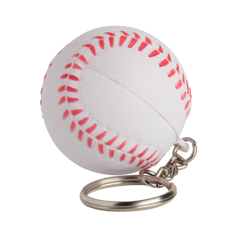 Wholesale OEM PU Baseball Key chain With High Quality Promotional Gift Stress Ball