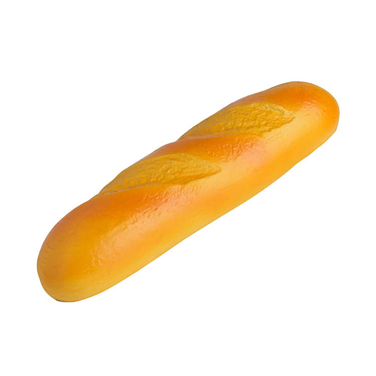 Factory Direct PU Baguette Shape Stress Ball Anti-Stress French Bread Simulation Promotional Toy