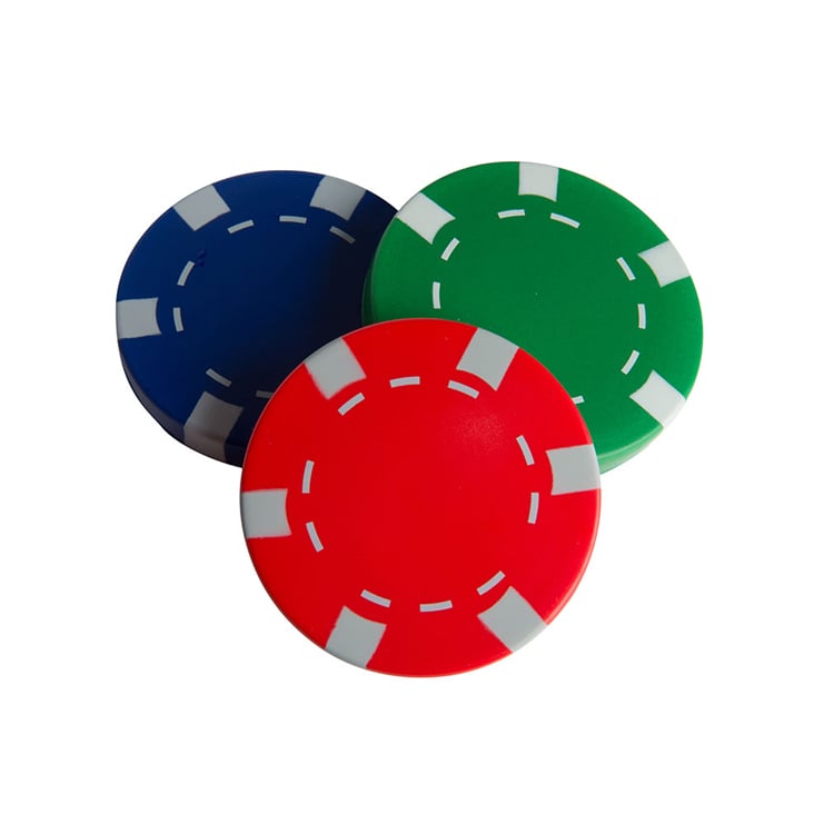 Cadeau Promotionnel Balle Anti-Stress en Mousse PU Personnalisée avec Logo, Forme de Jeton de Casino