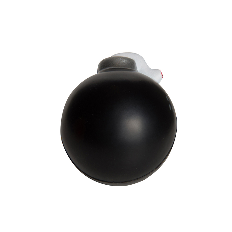Custom PU Squeeze Toy Stress Ball with Printed Logo, Designed in a Bomb Model