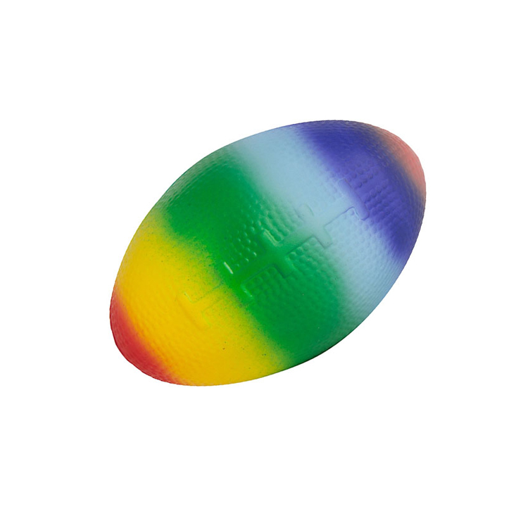High Quality Rainbow Football Stress Reliever Pu Stress Relievers Stress Toy Stress Ball