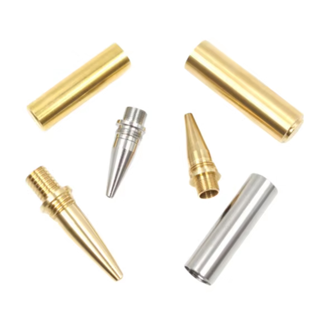 Customized Copper Metal Nose Cone Pen CNC Accessory for School & Office Writing Stationery with Promotion