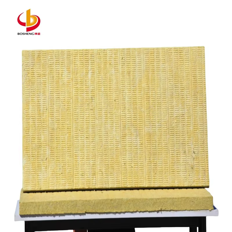 New Product Bosheng Industrial Rock Wool Board Insulation Rock Wool Resin Bonded Rockwool Slabs Building Materials