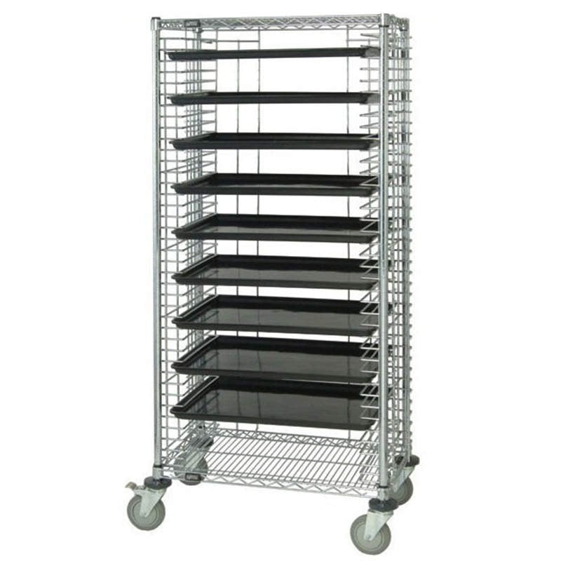 ESD Tray Cart Metro Wire Tray Rack PCB Handling Trolley Antistatic Customized Size