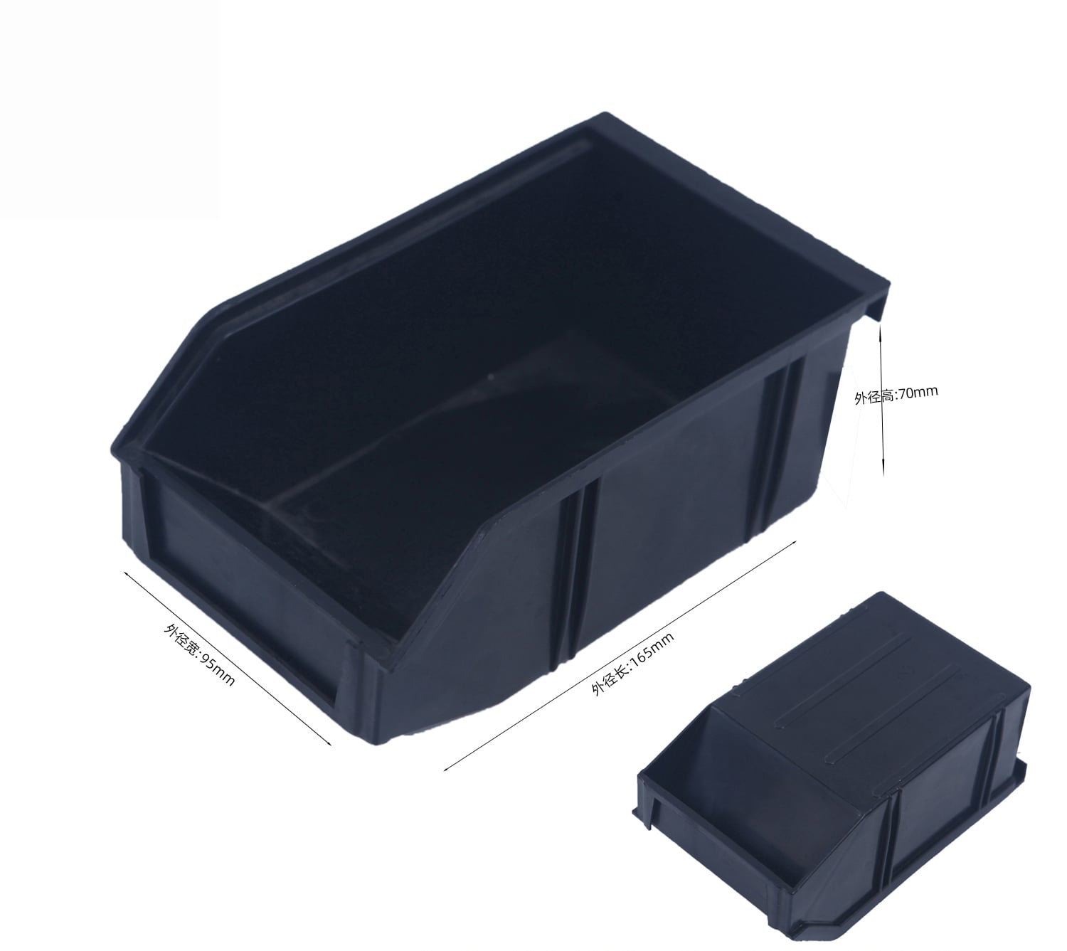 ESD Conductive Stack and Hang Bin Plastic Stackable Bins ESD Component Box