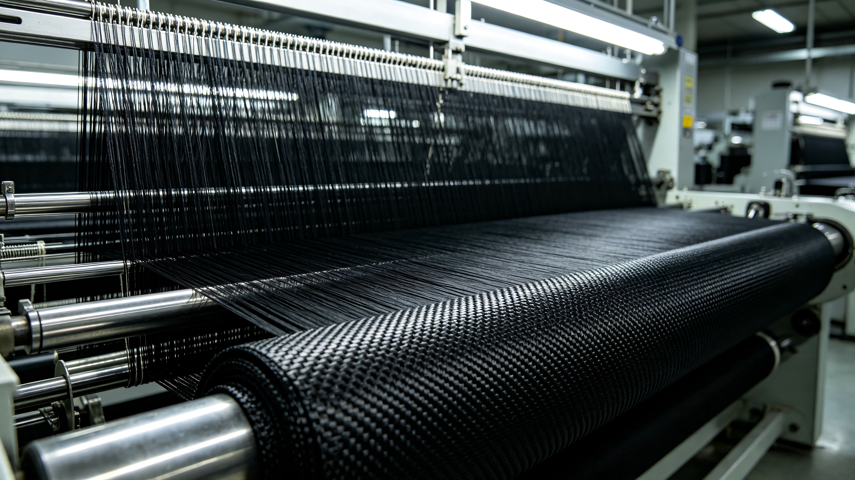 How do carbon fibre fabrics achieve a dual improvement in product strength and durability?