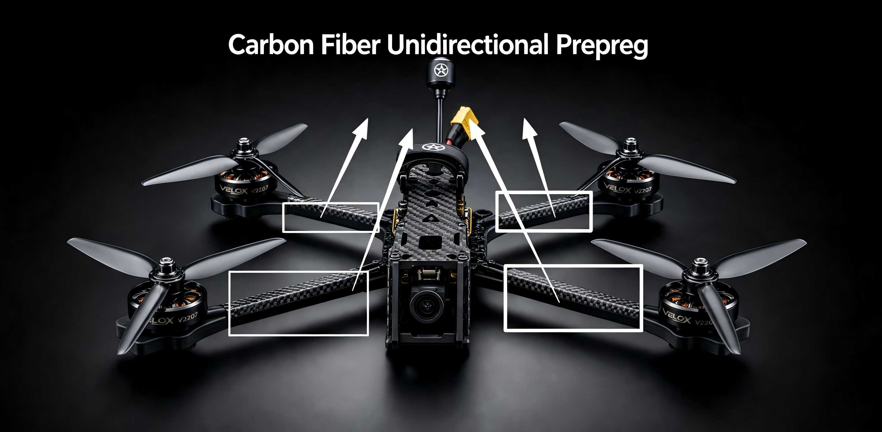 How do you choose different carbon fiber products for different parts of a drone?