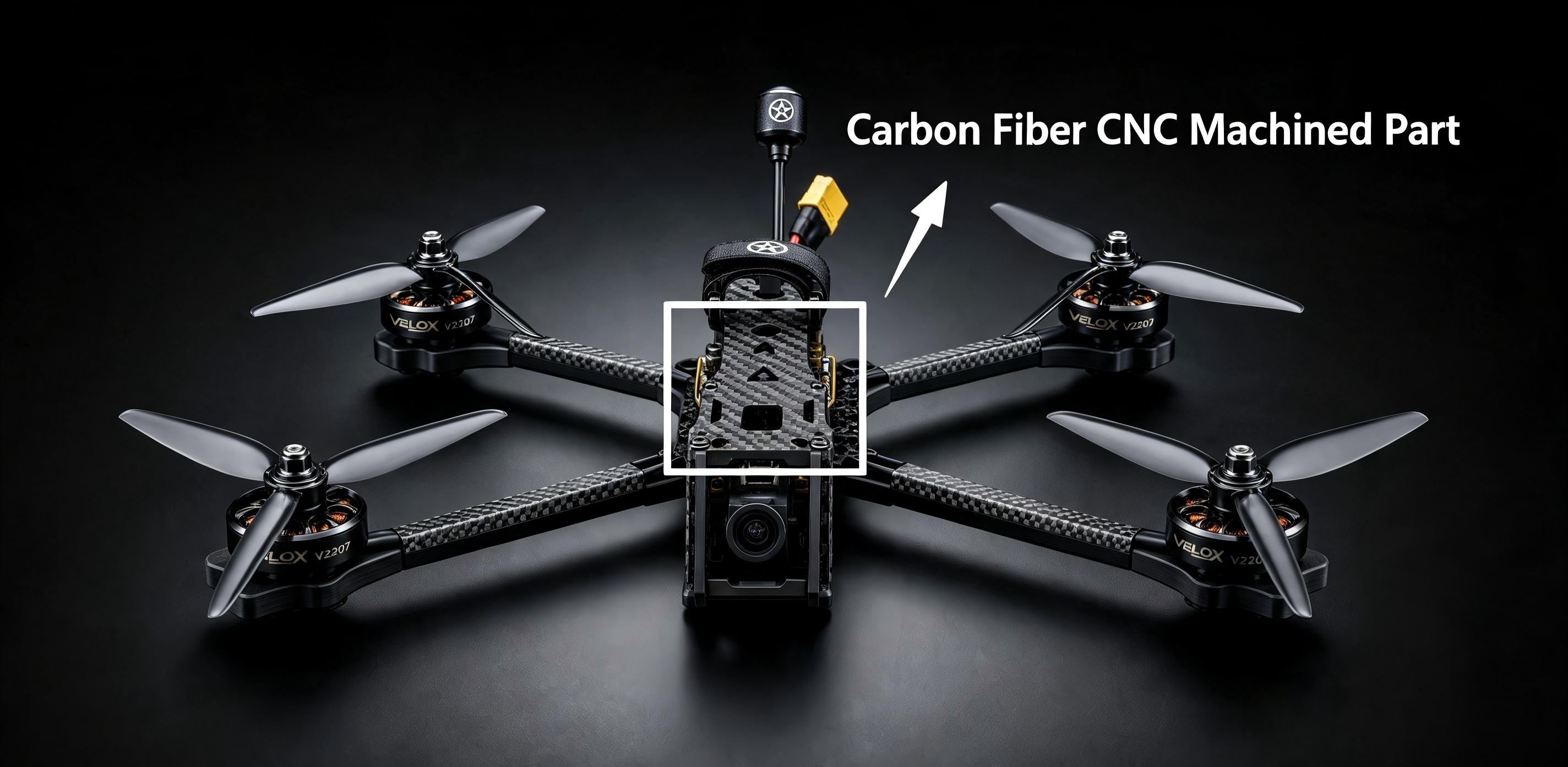 How do you choose different carbon fiber products for different parts of a drone?