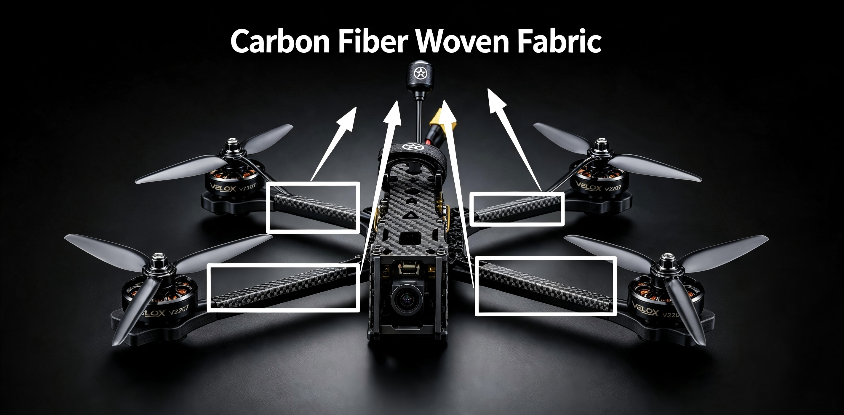 How do you choose different carbon fiber products for different parts of a drone?