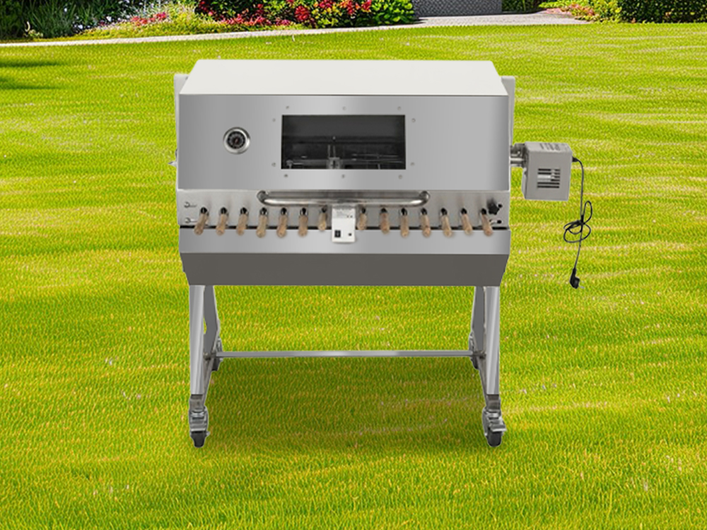 Cyprus BBQ —— Flaming coals cyprus grill spit