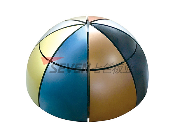 Hyperbolic aluminum veneer