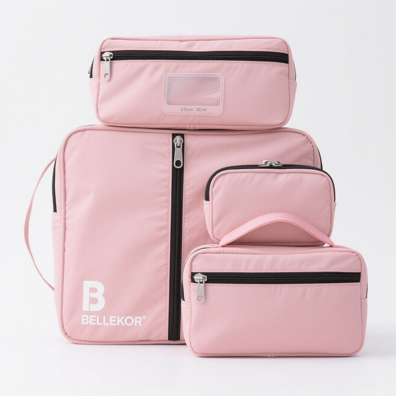 Stay organized on-the-go with clear PVC bags and zippers
