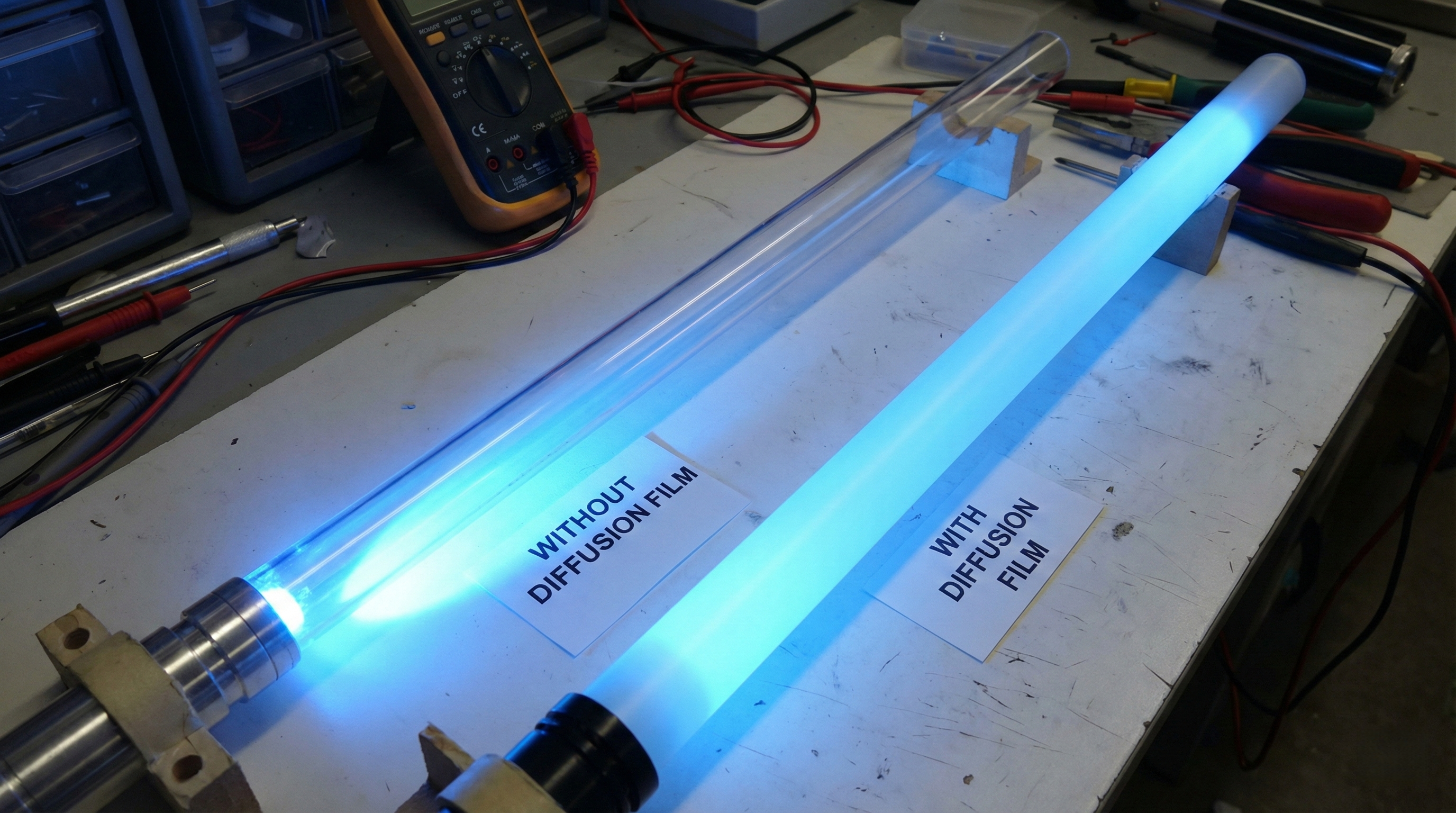 Tecnologias de Iluminação: LED embutido no cabo / iluminação pela base / sabres de luz RGB versus sabres de luz NeoPixel