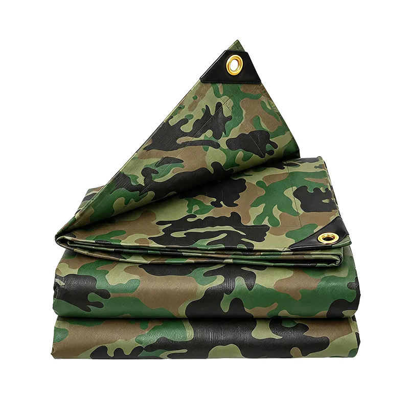 PE Tarpaulin Heavy Duty Waterproof Green Coated Camouflage Tear Resistant Wood Cover, PE Tarpaulin Wholesale Factory Supplier