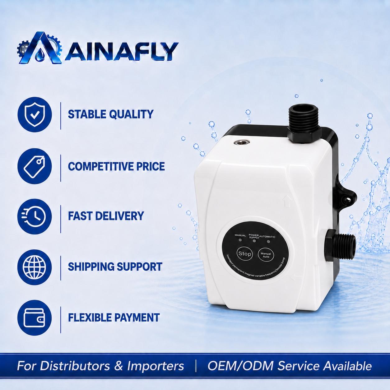 DC10-20t Automatic Permanent Magnet Booster Pump Quiet Energy Saving Pump for Home Water