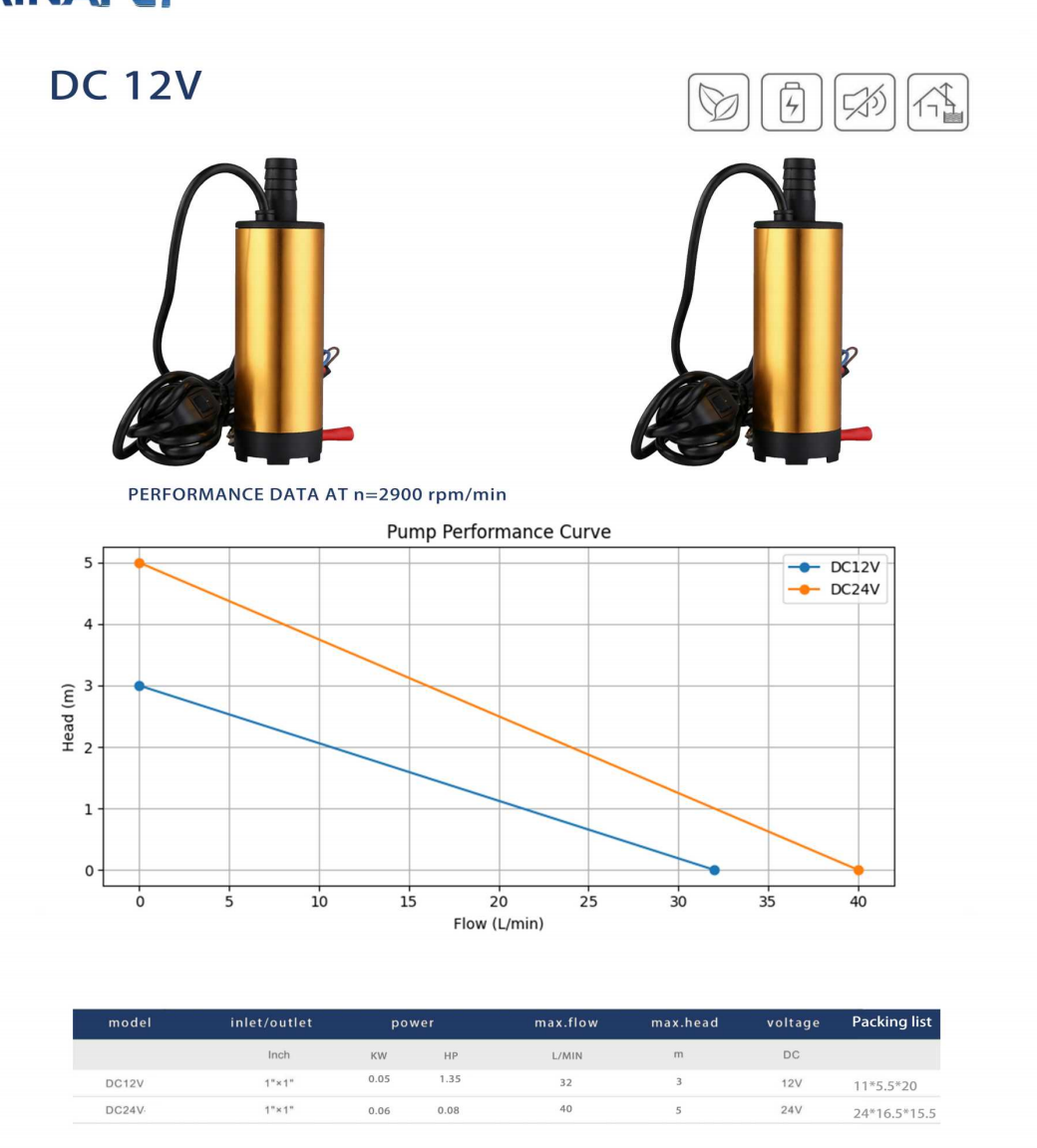 FLY Wholesale 12V 24V Portable Electric Fuel Dispenser Small Submersible Oil Pump with Motor for Oil Extraction supplier