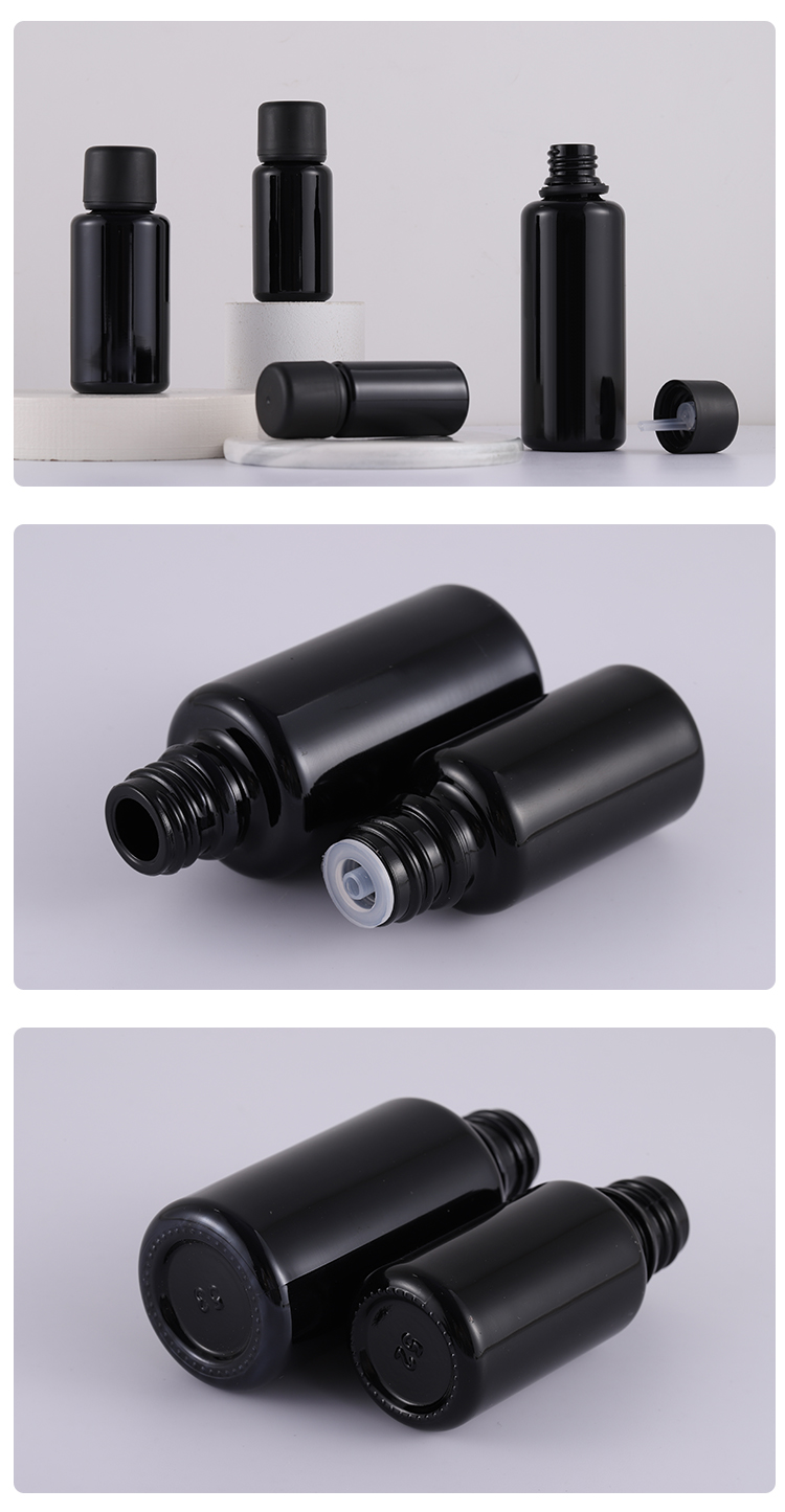 Hot Sale 10ml 15ml 20ml 30ml 50ml 100ml glass black UV protection essential oil bottle spray bottles supplier