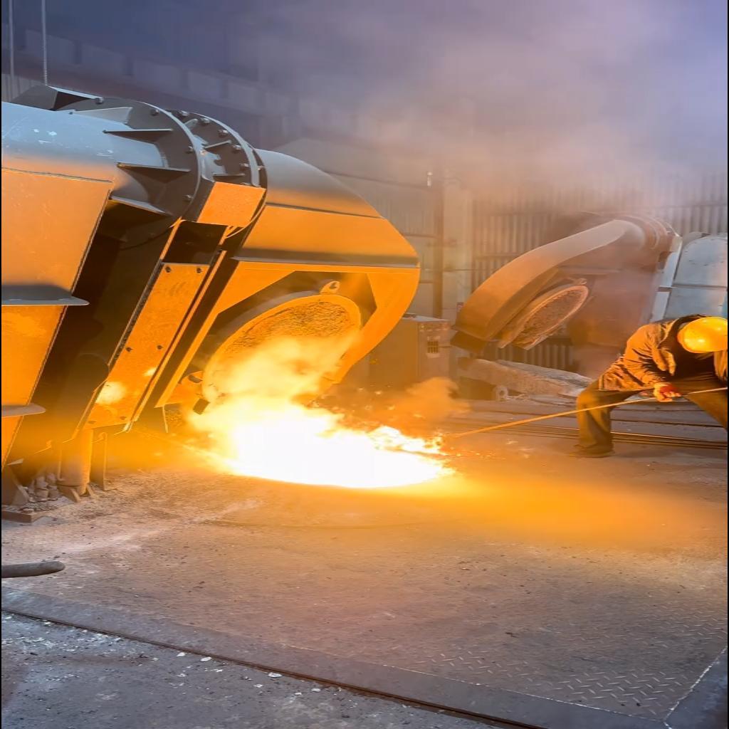 Pouring process for gray cast iron