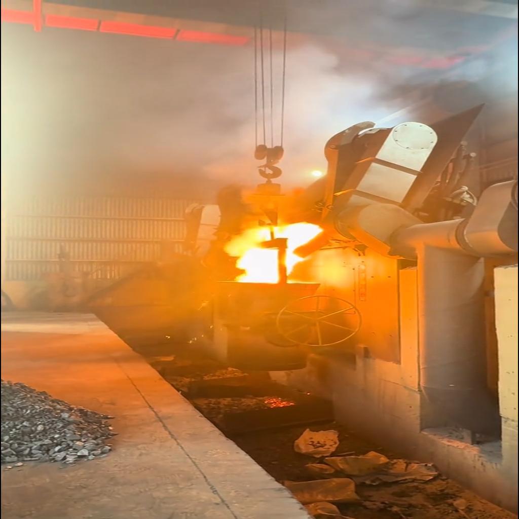 Pouring process for ductile iron