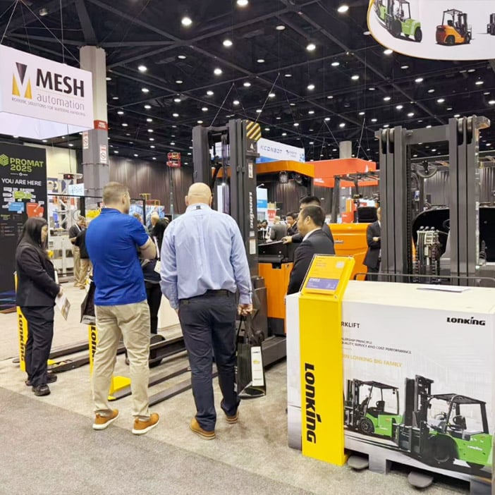 Longong Unveiled Promat 2025 With a Number Of Innovative Forklifts, Demonstrating China's Manufacturing Strength