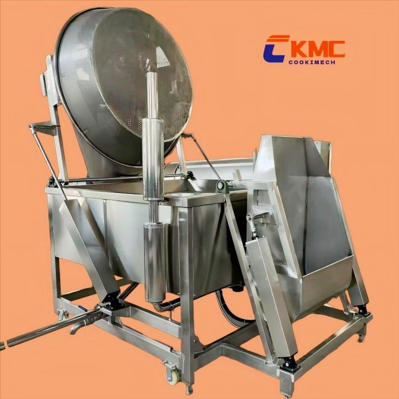Food Batch Frying Machine /Gas Electric Heating Round Fryer 