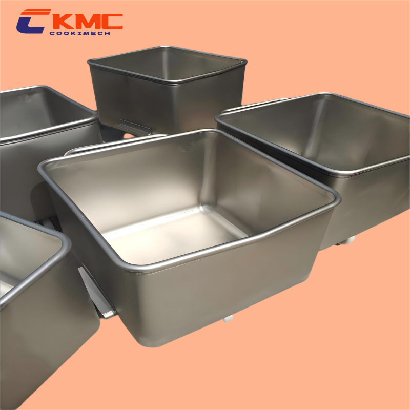 304 Stainless Steel 200L Movable Food Fish Ham Sausage Meat Bin 200l Meat Bins Meat Trolley