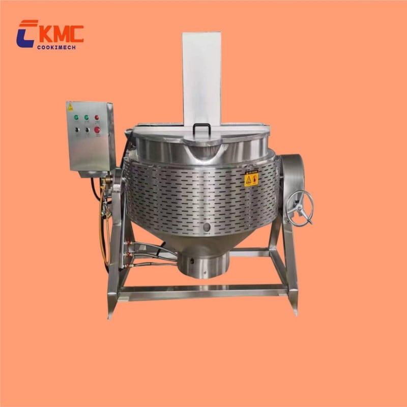 Gas Heating Jacketed Kettle，Tilting cooking pot,industrial cooker with stirring and mixing.