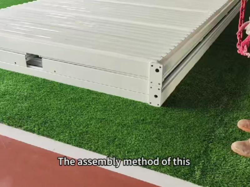 Product video of X-shaped folding container house