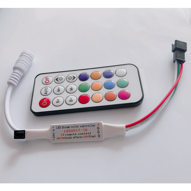 IR 21-knops minicontroller voor kleurverandering (2017 nieuw model)