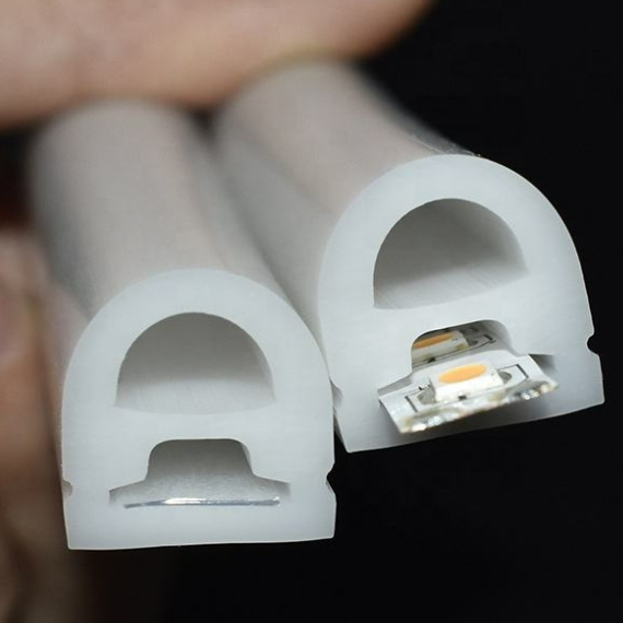 Half curved hollow monochrome - integrated co extrusion waterproof silicone strip