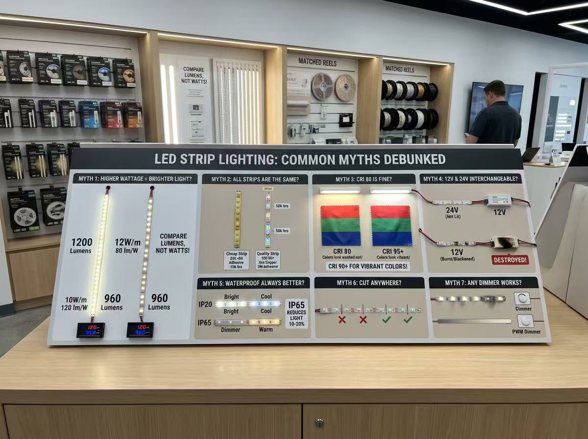 Φωτισμός με Ταινίες LED: Διαδεδομένοι Μύθοι και Λανθασμένες Αντιλήψεις – Αποδεικνύοντας την Ανακρίβειά τους