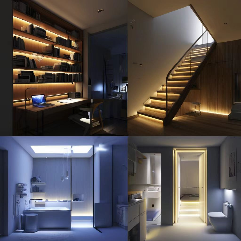 Delinea la luz y la sombra en las esquinas ocultas de los muebles