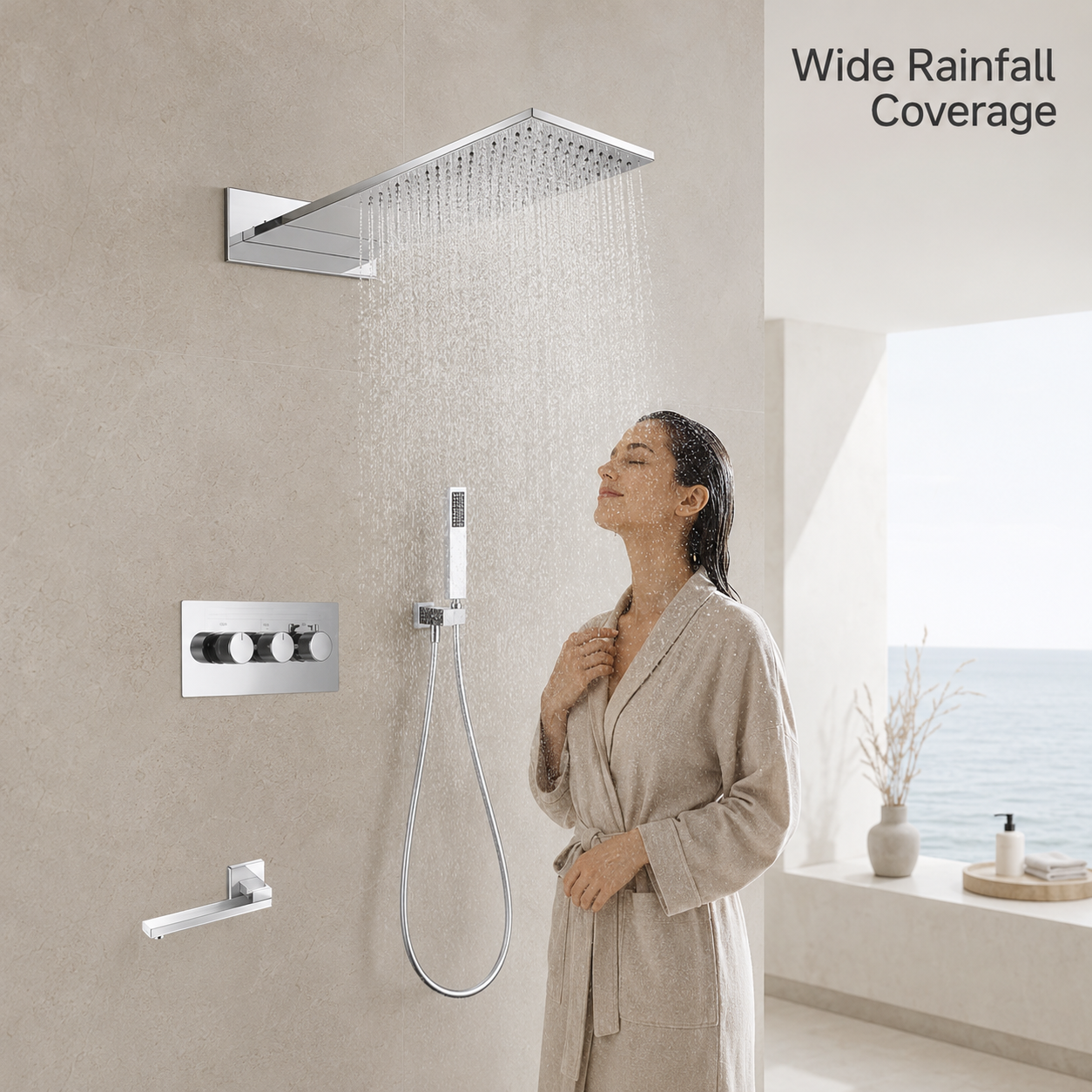 Experience Luxury with Our Flush Mount Rain Shower Head