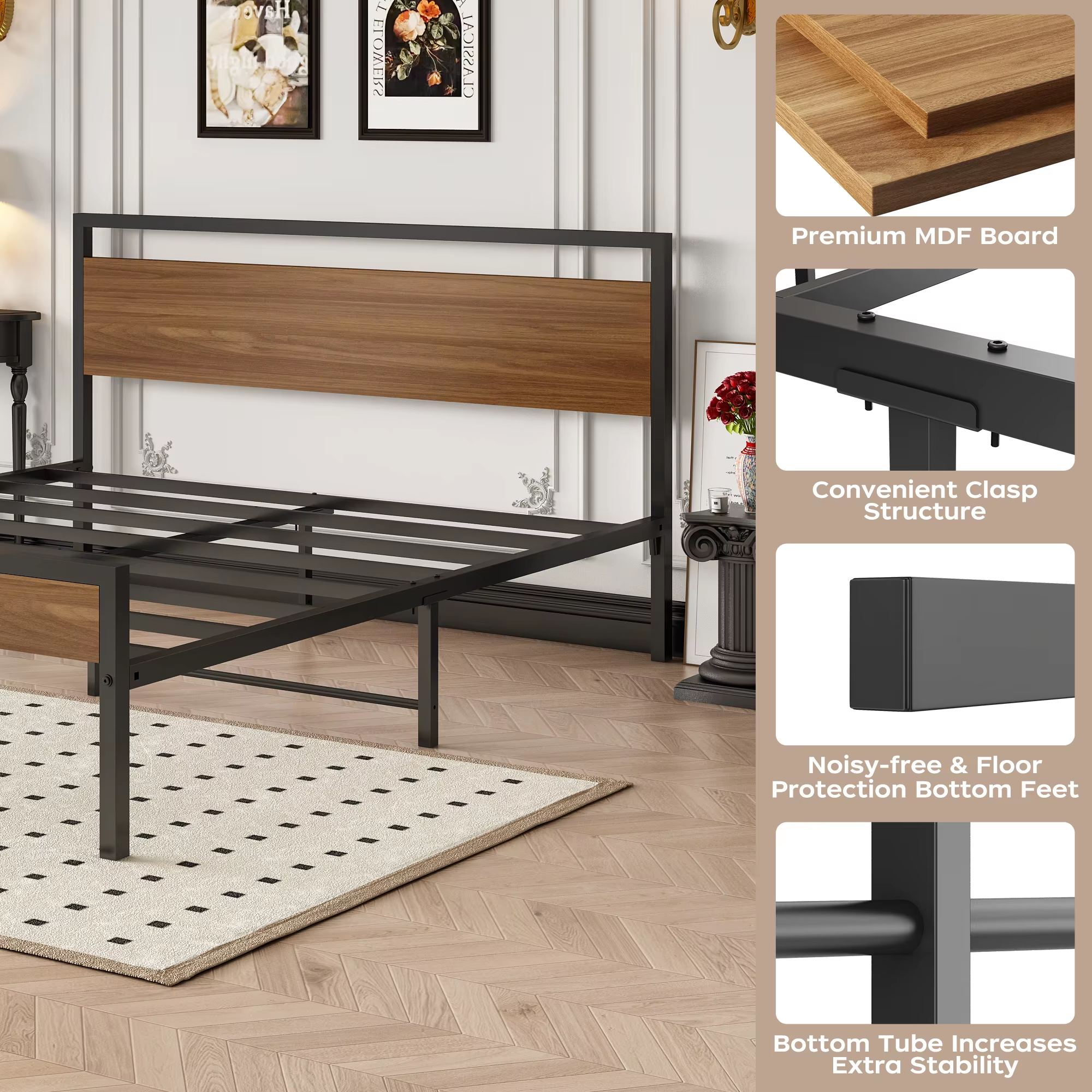 Sturdy Platform Bed Frame Bulk Supply for Furniture Retailers & Contractors