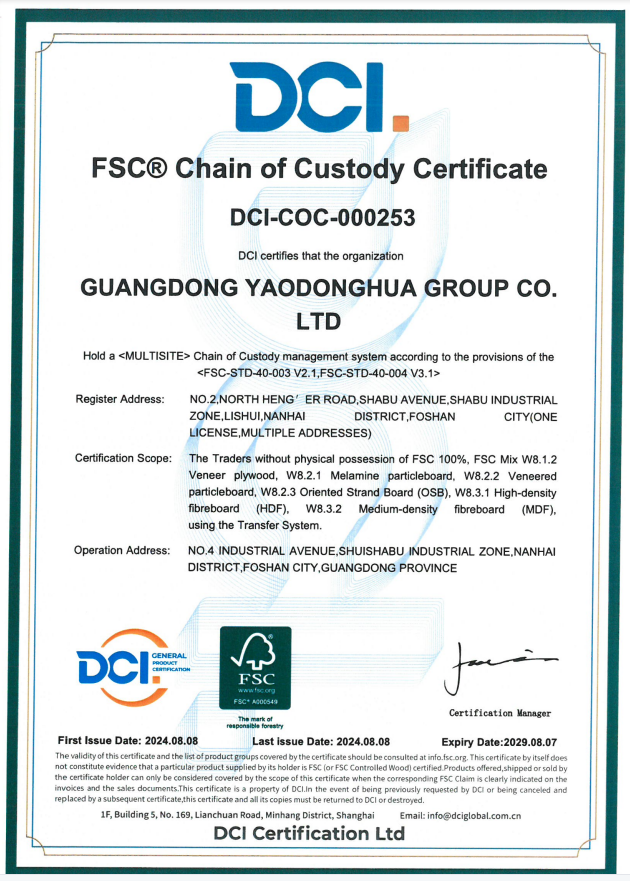 Certificato FSC® Chain of Custody da Kapok