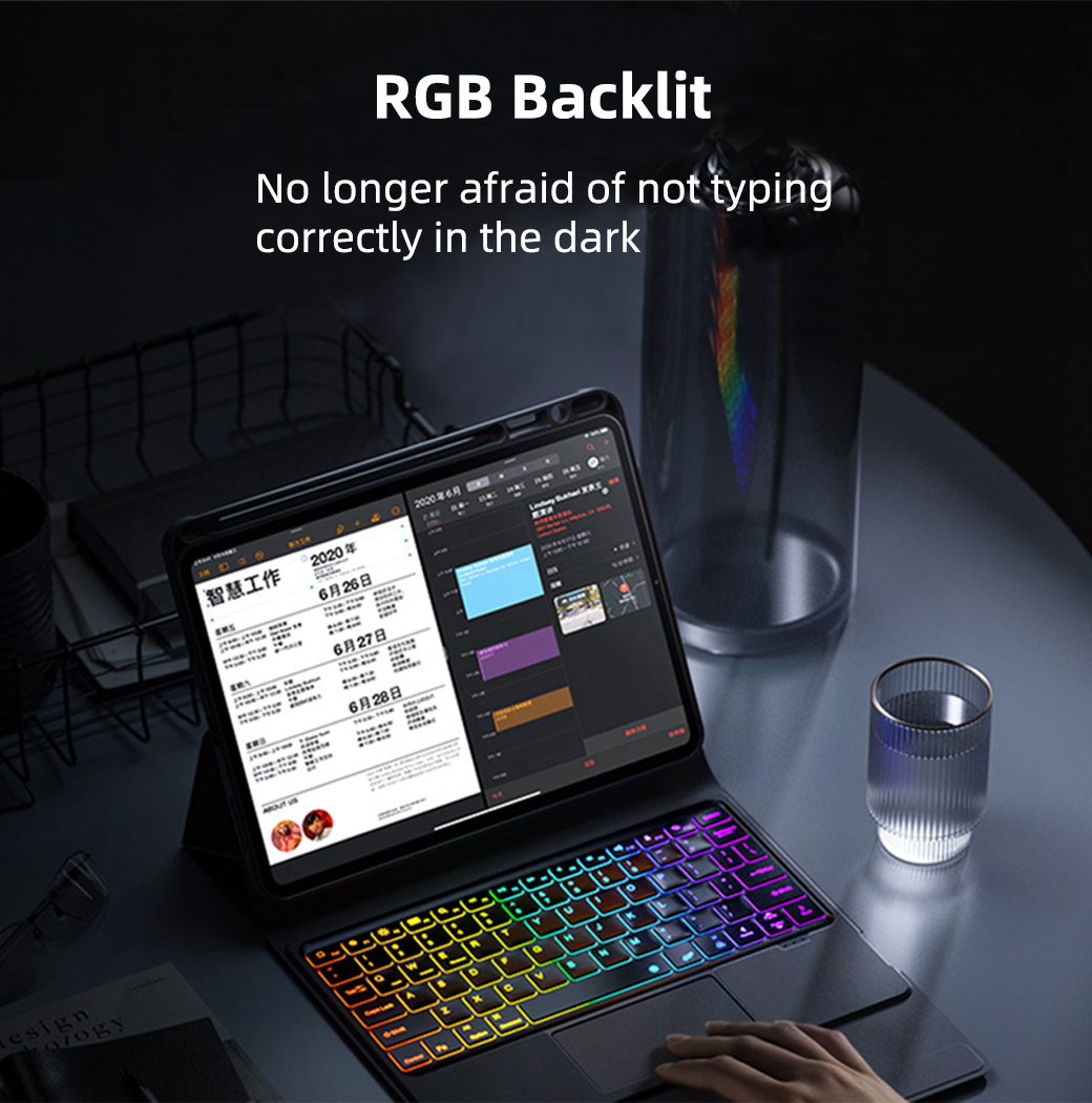 integrated keyboard case with patented 3 way support easy clean fabric for xiaomi-15