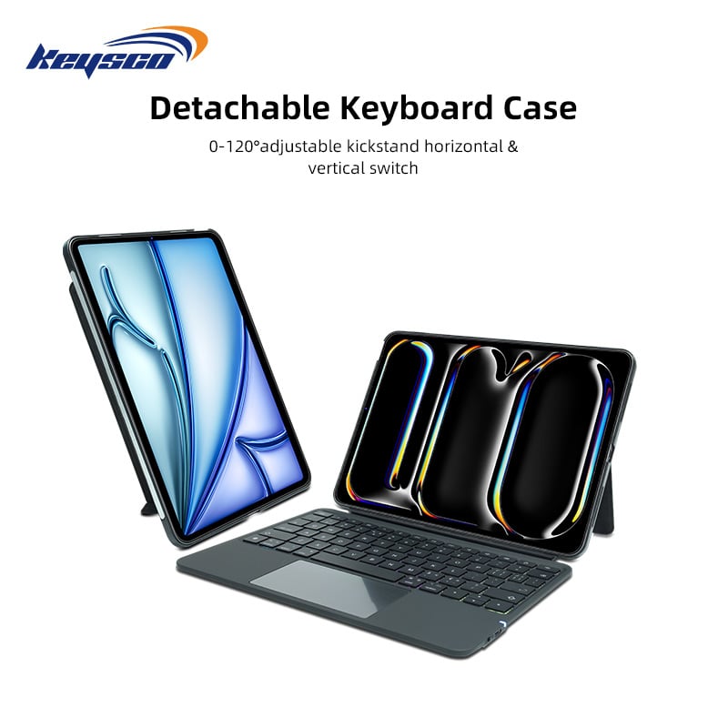 iPad Detachable Keyboard Case with Silent Scissor Keys: Perfect for On-the-Go Typing For Ipad Pro 11 & Air 10.9