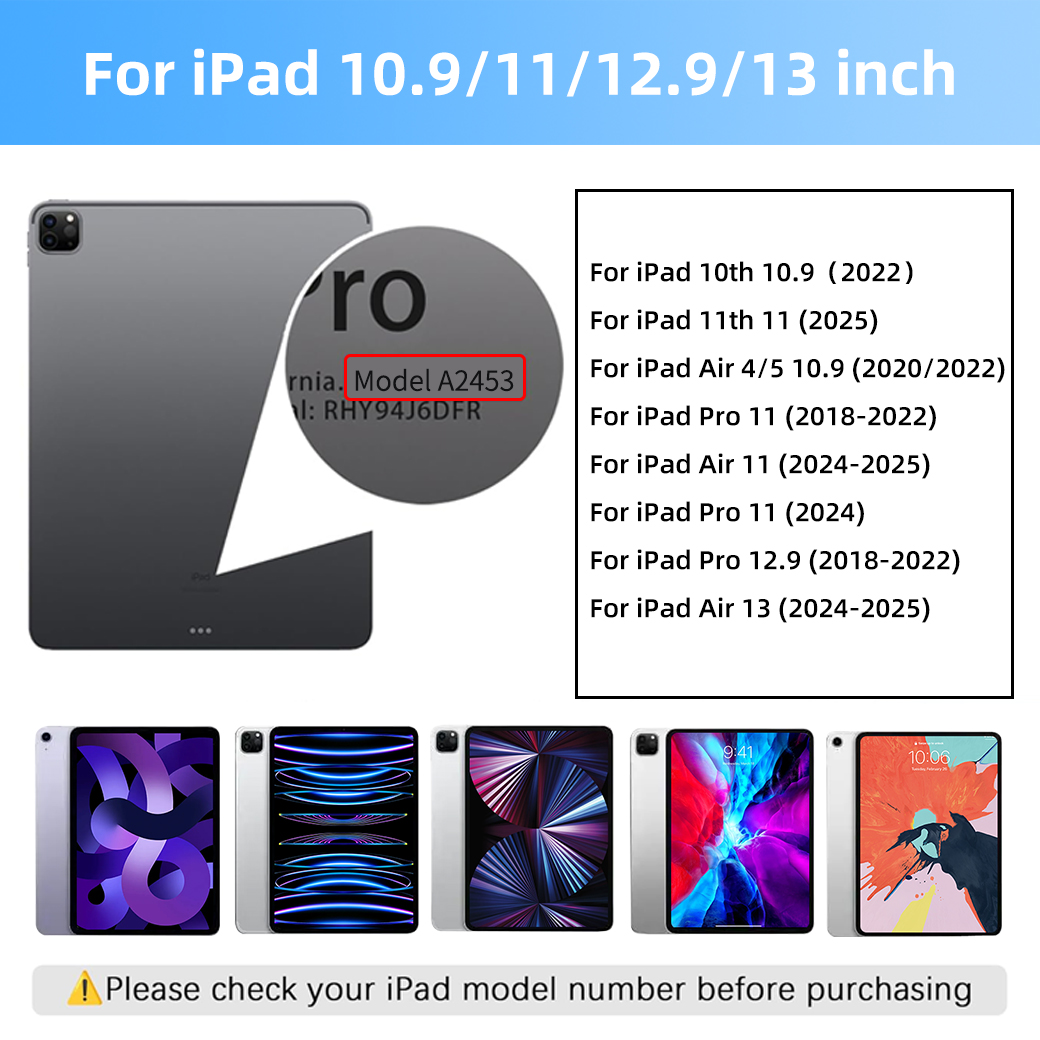 ipad detachable keyboard case with silent scissor keys perfect for on the go typing for ipad pro 11 air 109-13