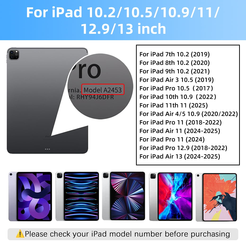 ergonomic detachable wireless keyboard for ipad pro 11 air 109 with foldable magnetic strip-13