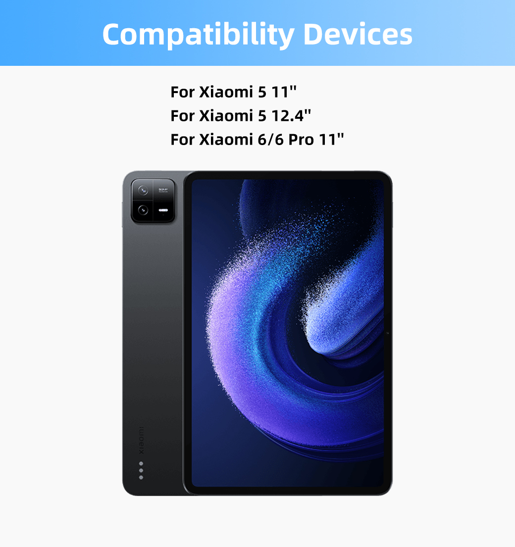 integrated keyboard case with patented 3 way support easy clean fabric for xiaomi-11