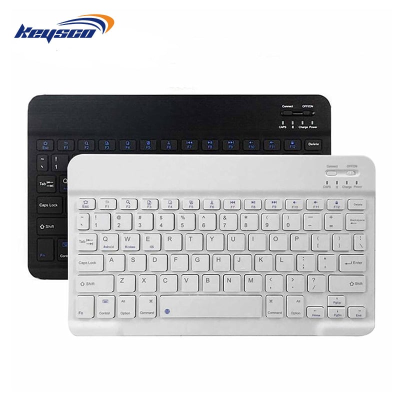 Ultra-Slim Bluetooth Wireless Keyboard for Apple iPad iPhone Universal Tablet Mini keyboard iPhone IOS Android 10 inch and 7 inch