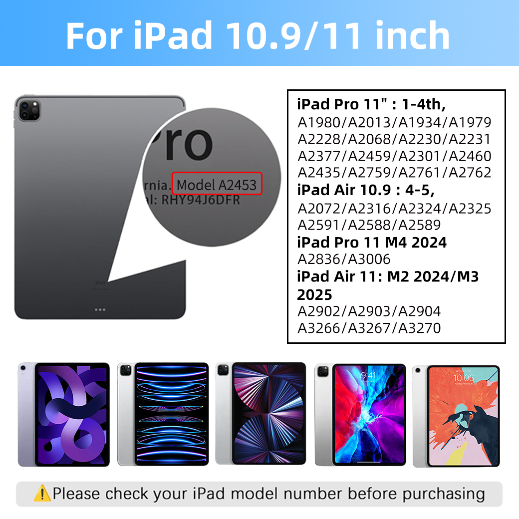 ergonomic magic keyboard case for ipad pro 11 2024 ipad air 109 with 6 row keys-15