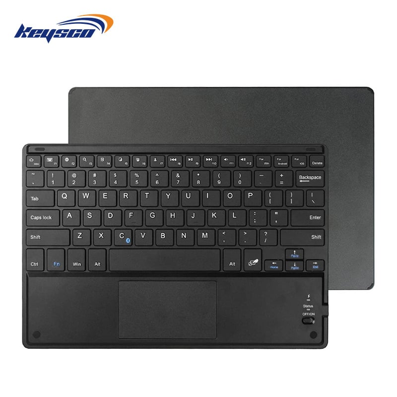 Upgraded Bluetooth Keyboard with Touchpad  Rechargeable Wireless Keyboard for iOS/Android/Windows/Mac Portable for Phone/Tablet