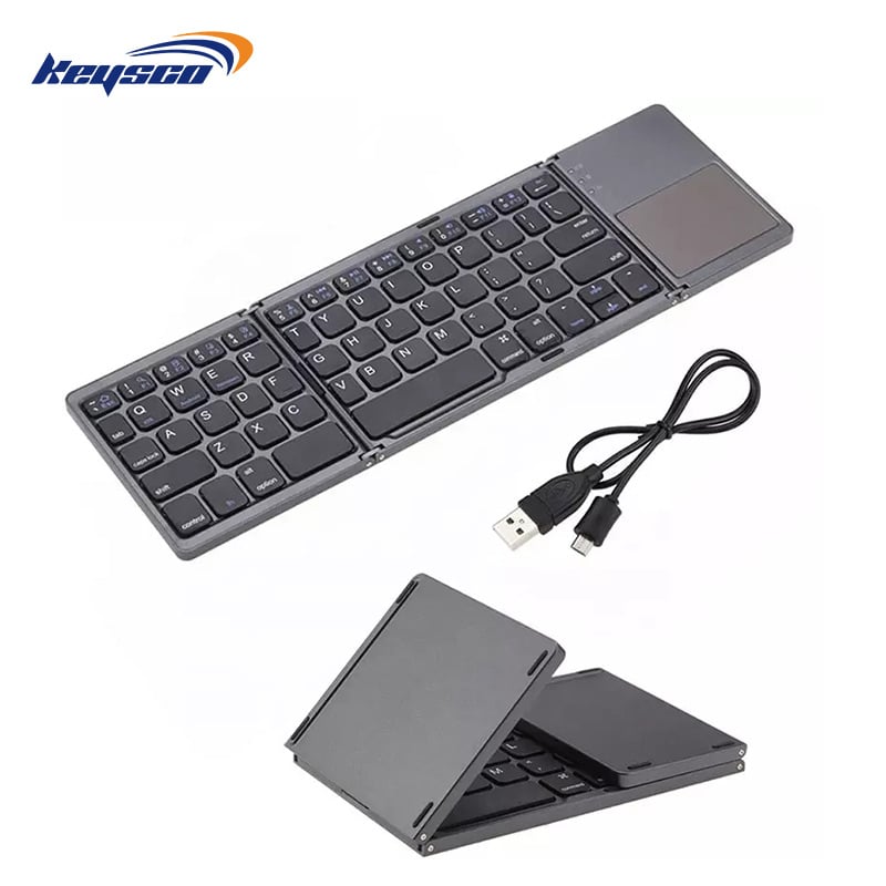 High-Performance Three-fold Bluetooth Keyboard with Touchpad Multi-System Compatible for iOS/Android/Windows Devices