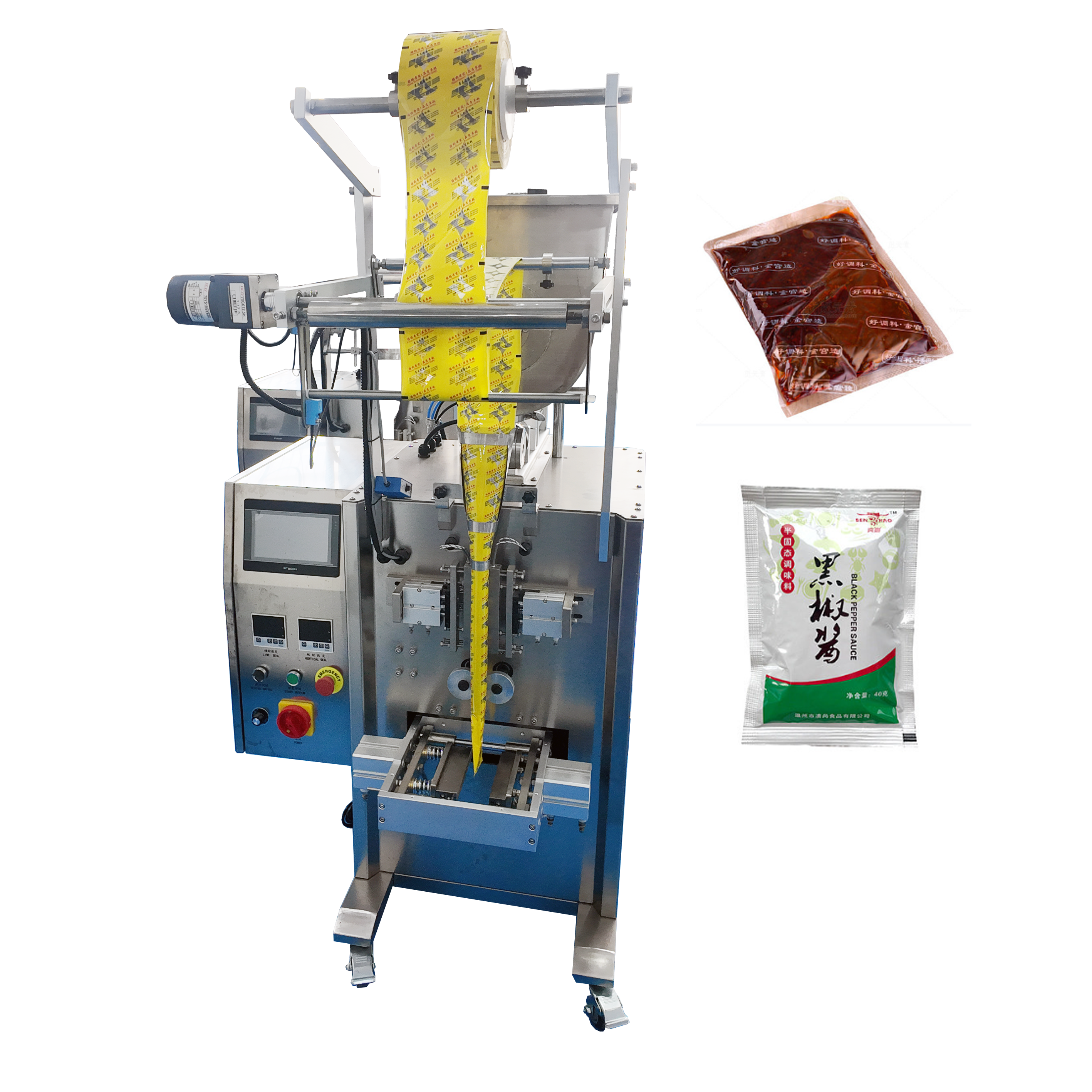 universal emballeringsmaskine til faste stoffer, pastes og saucer