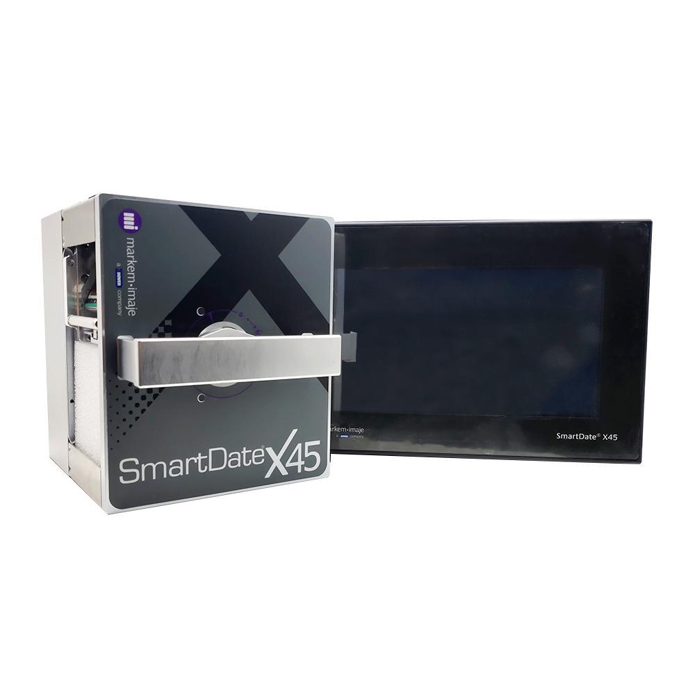 Markem Imaje Smartdate X45 – intermitterende: op til 600 mm/præc. – kontinuerlig: 30–600 mm/præc.
