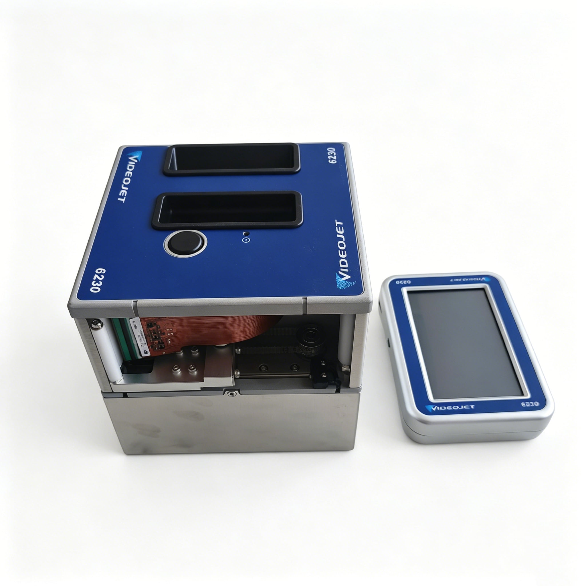 Stampante Termica per Codifica Mfg Thermal Transfer Overprinter Videojet 6230 Azionata Pneumaticamente, Stampante per Film e Borse con Codifica Batch TTO